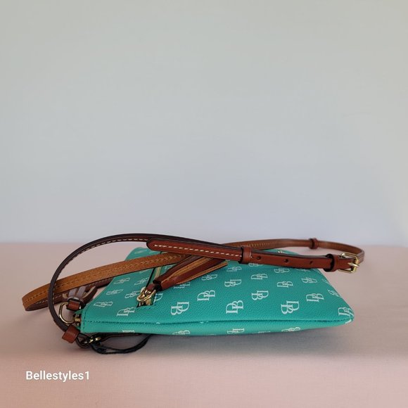 DOONEY & BOURKE Gretta Signature Logo Print Small Crossbody-Sea Foam color⭐ - Picture 10 of 16